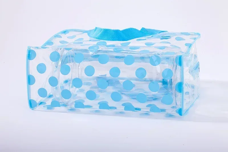 sac à cosmétiques mode dot femmes voyage transparent pvc imperméable neceser sacs de maquillage pochette de maquillage lavage trousse de toilette fourre-tout étui