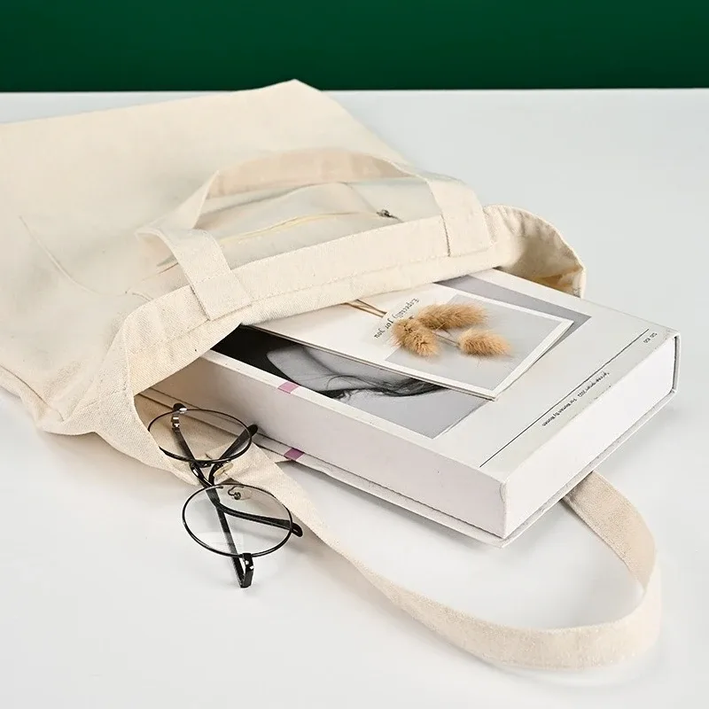 sac fourre-tout en toile personnalisé avec logo imprimé, sac en coton vierge à bandoulière, sac de shopping grande capacité avec fermeture éclair, vente en gros