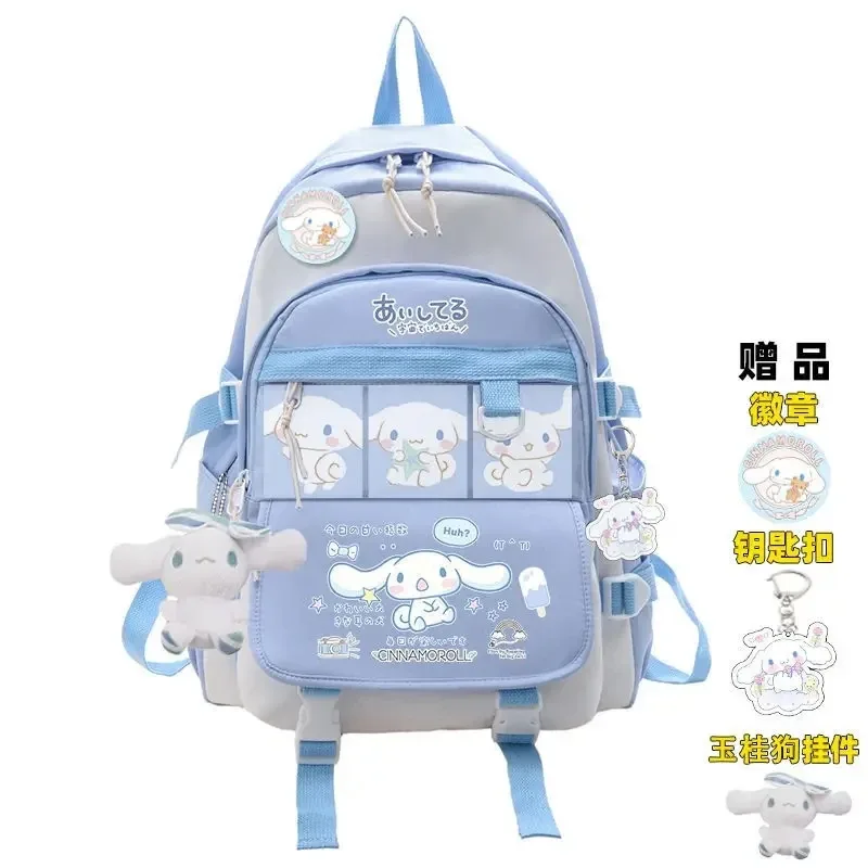 sac à dos anime cinnamoroll bleu, sac d'école kawaii, sac d'école pour étudiants, grand sac pour ordinateur, cadeau