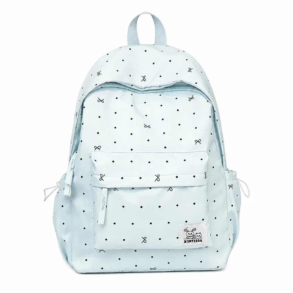 nouveau sac à dos léger à pois avec nœud papillon, décontracté, pour étudiants, respirant, durable, grande capacité, pour l'école et les voyages