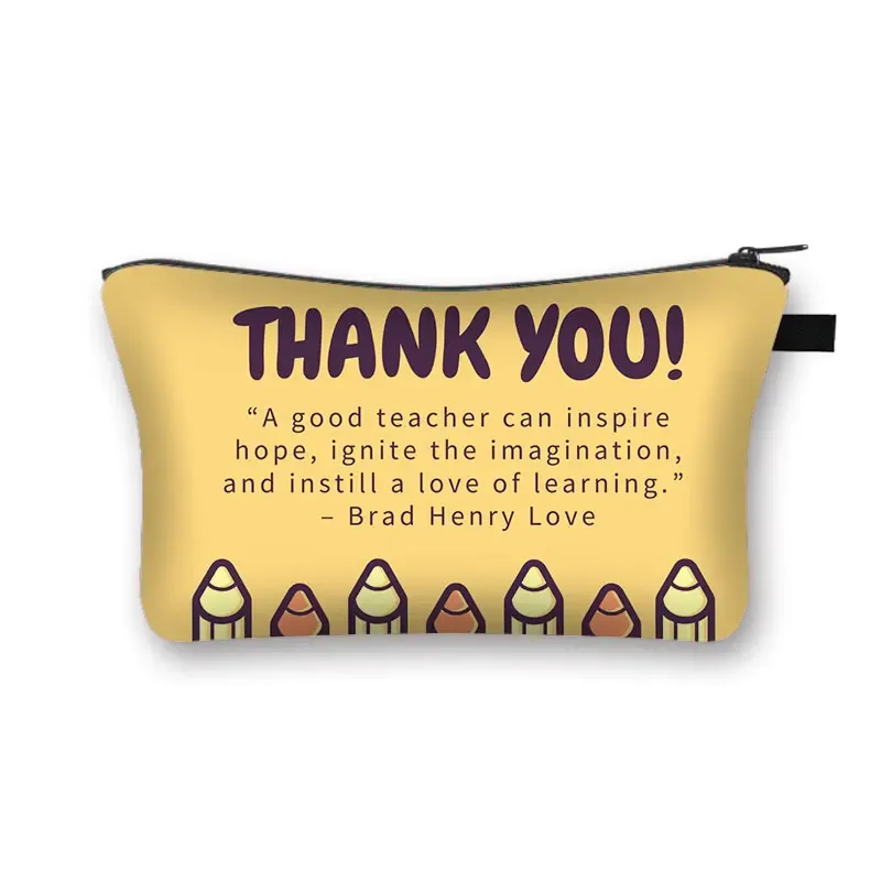 merci enseignant/ gracias maestra/ merci maitresse trousse à cosmétiques femmes trousse de maquillage filles organisateur cosmétique cadeau de remise des diplômes