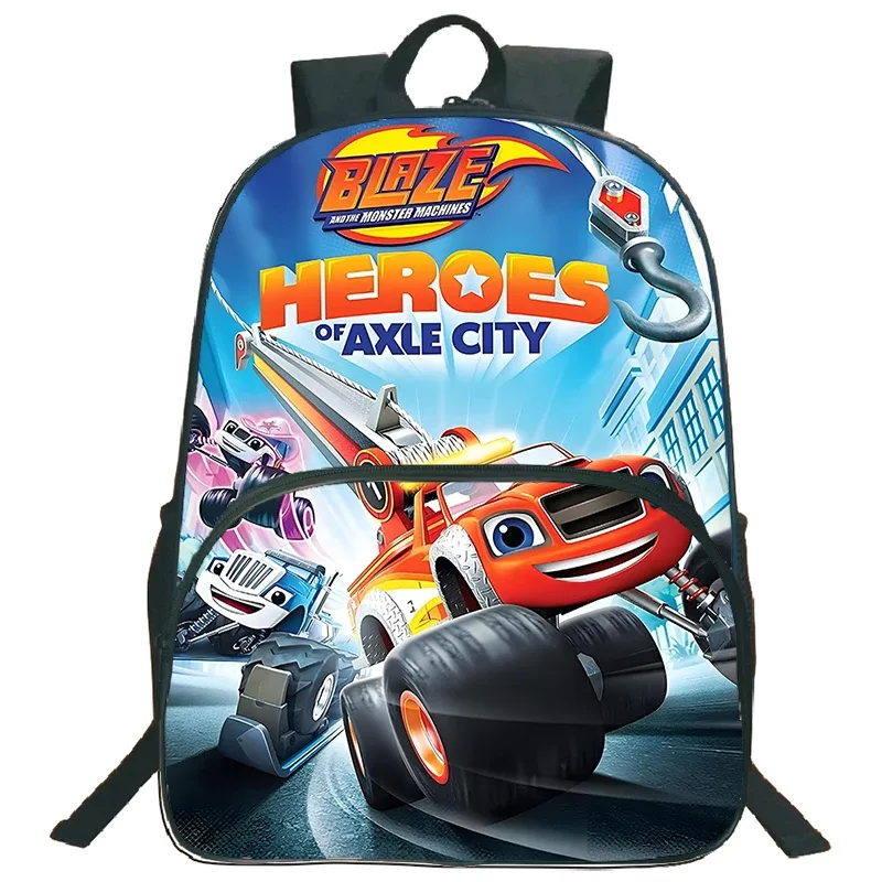 sac à dos blaze and the monster machines, 3 pièces, sac d'école pour enfants avec sacs à bandoulière, trousse à crayons, sac à dos blaze car pour garçons et filles