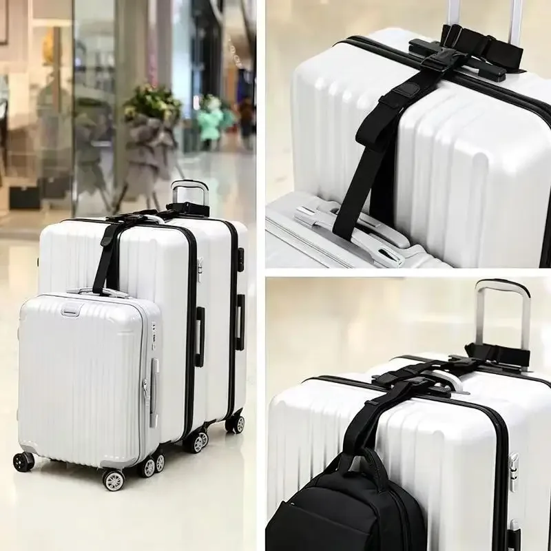 sangle de bagage de voyage, ceinture de valise élastique télescopique, ensemble de sangles de sac de voyage, ceinture de fixation pour valise, sangle à boucle de voyage