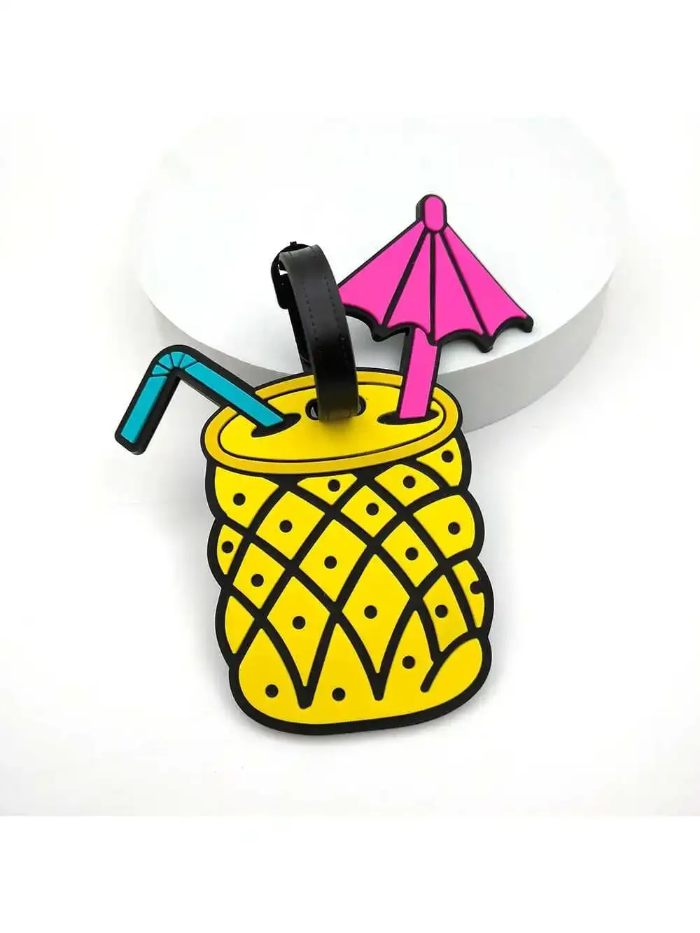 étiquettes de bagages pour valise, 1 pièce, accessoires de voyage, étiquette de bagage de dessin animé mignon, valise en plastique silicone, porte-adresse d'identification, couverture de carte