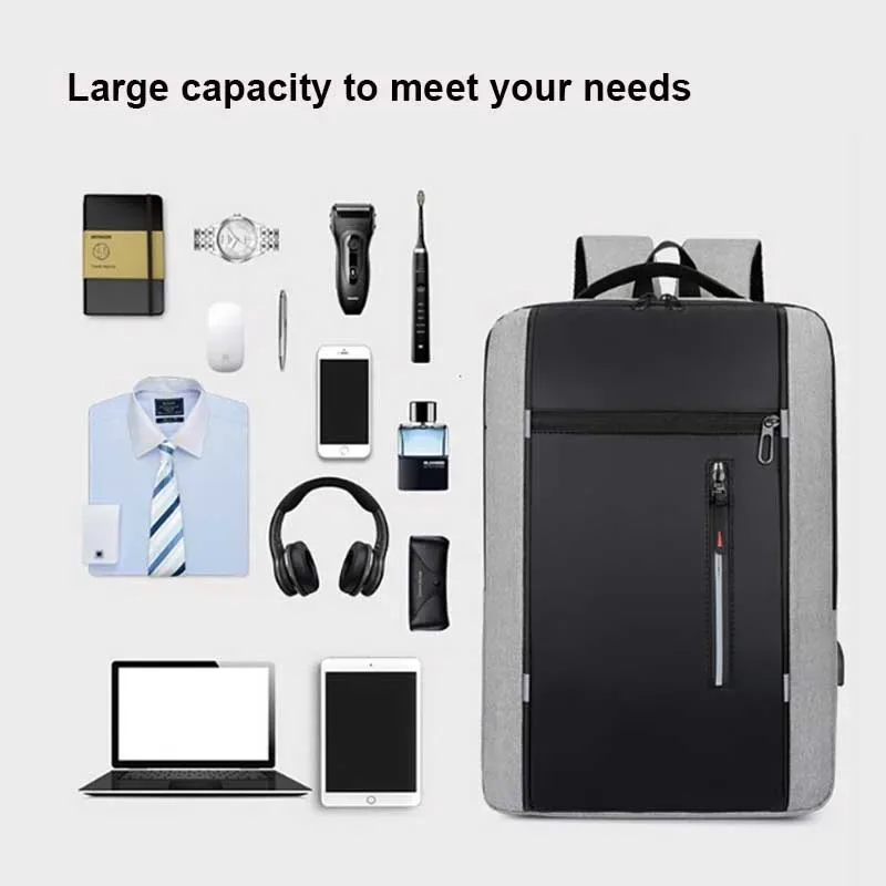 sac à dos oxford étanche pour ordinateur portable pour hommes 15.6 pouces usb charge voyage d'affaires école sac à dos haute capacité bolsa feminina