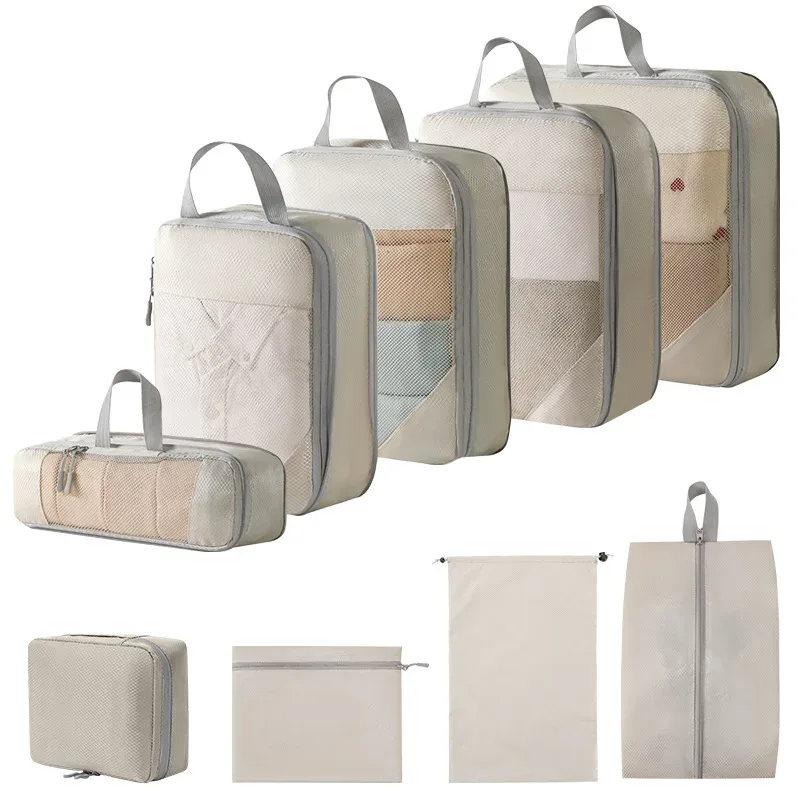 lot de 5 sacs de compression légers et portables pour le voyage, organisateur de bagages multifonctionnel pour vêtements et chaussures
