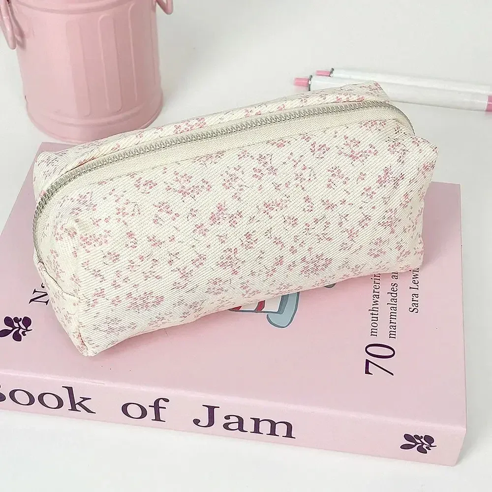 sac à stylos à imprimé floral de haute qualité, sacoche multifonctionnelle de grande capacité