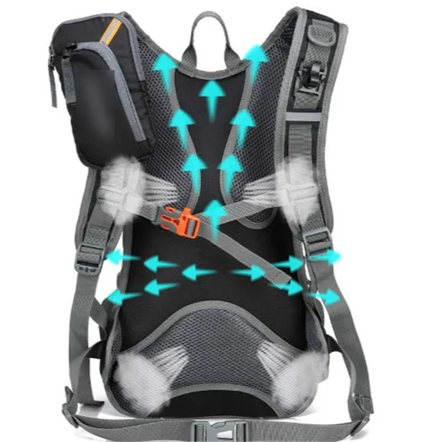 sac à dos de randonnée pour vélo, sac à dos de cyclisme 18l, respirant, léger, adapté à la randonnée, au ski