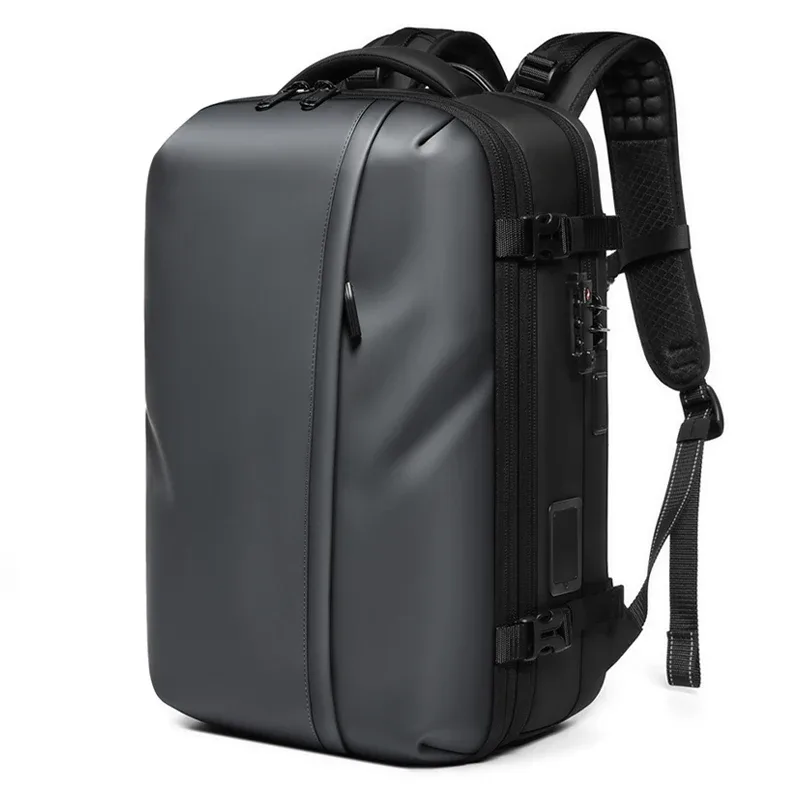 sac à dos de voyage pour homme avec pompe de compression à un clic, sac à dos de compression sous vide 60l pour alpinisme, randonnée, extérieur, avec compartiment pour ordinateur portable