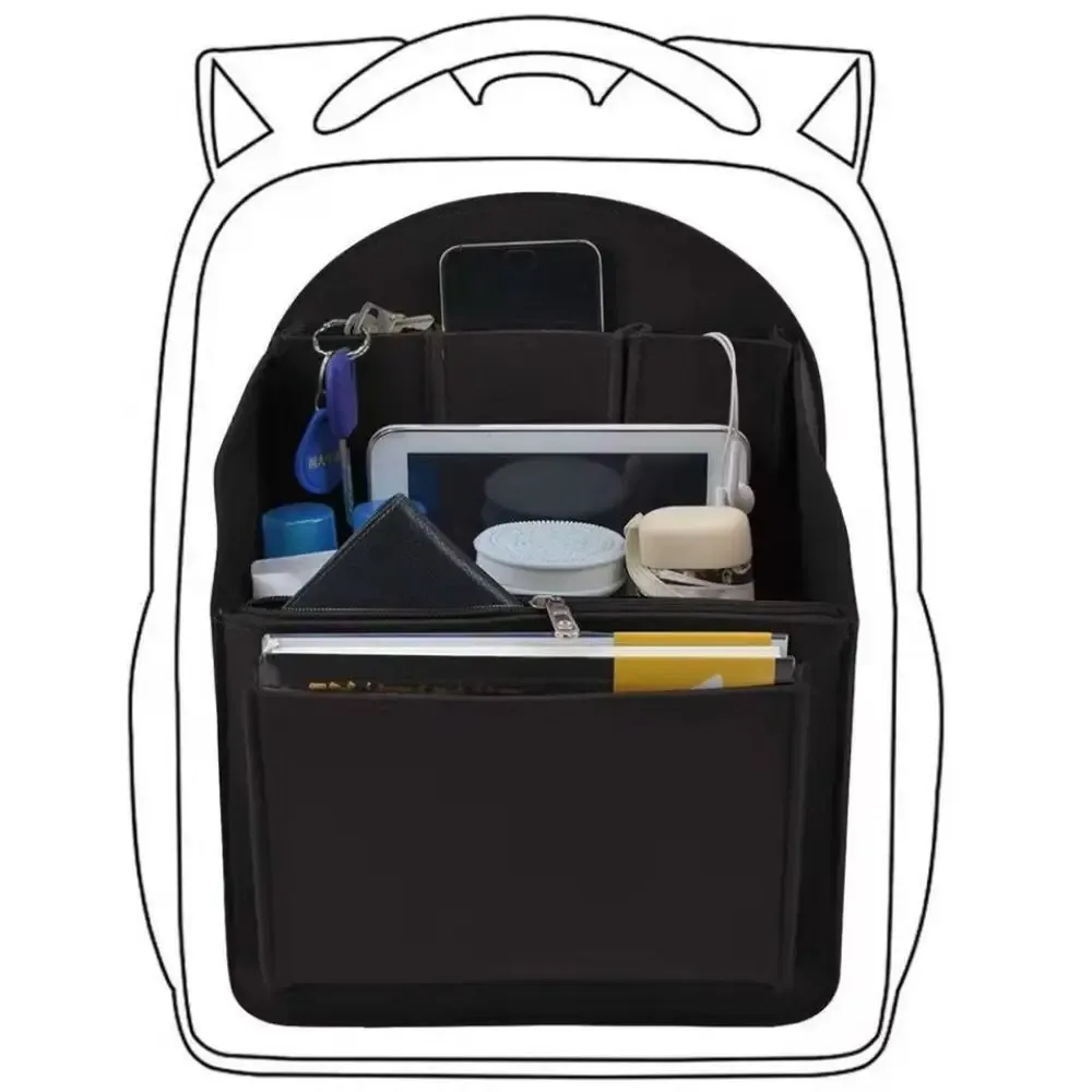 sac à dos portable 1 pièce, petit sac d'insertion, sacs cosmétiques, organisateur de maquillage, séparateur de sac de voyage, sac à bandoulière, compatible avec divers sacs
