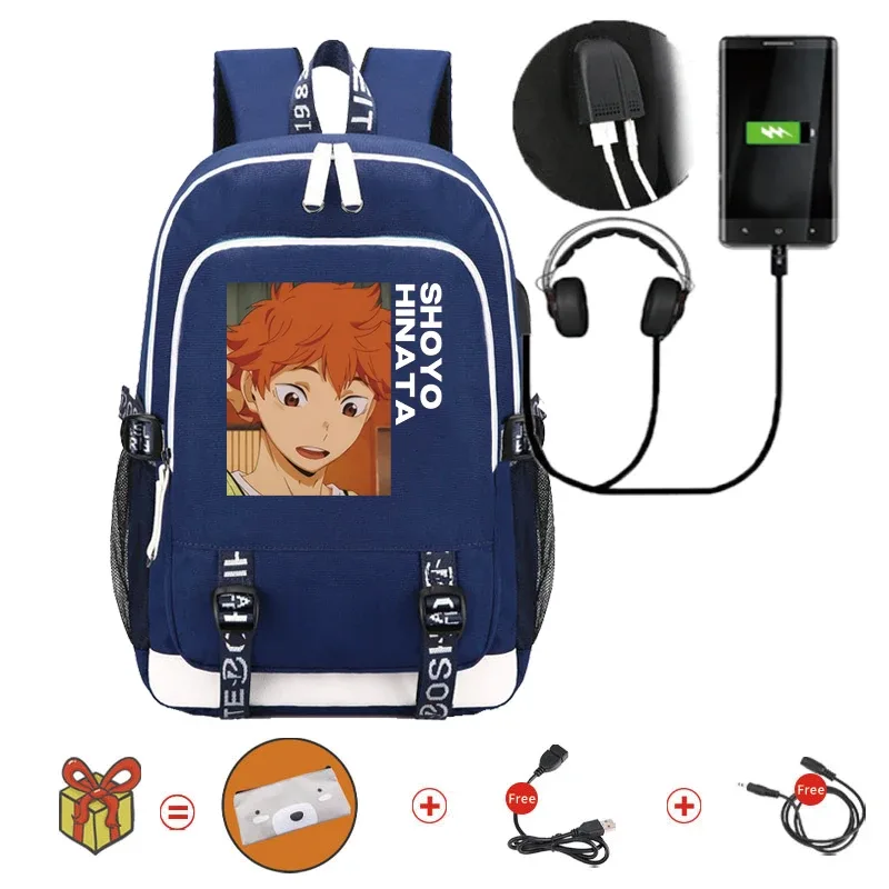 sac à dos anime volleyball junior pour adultes, cartable manga, sac pour ordinateur portable étanche, grande capacité pour voyager, 03 bookbags