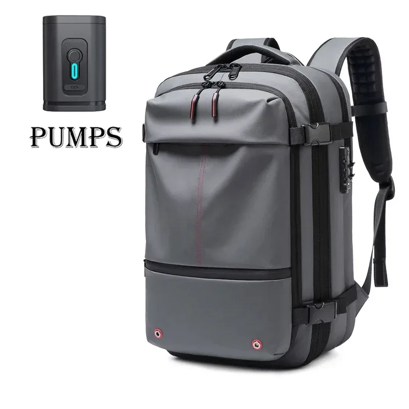 sac à dos de voyage pour hommes, sac à dos pour ordinateur portable avec compression sous vide, 17 pouces, grande capacité, sac à dos scolaire, sac à dos de randonnée, sac à dos d'affaires
