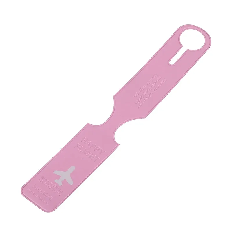 étiquettes de bagage mignonnes en pvc pour valise, avec identification de nom et adresse, accessoires pour avion