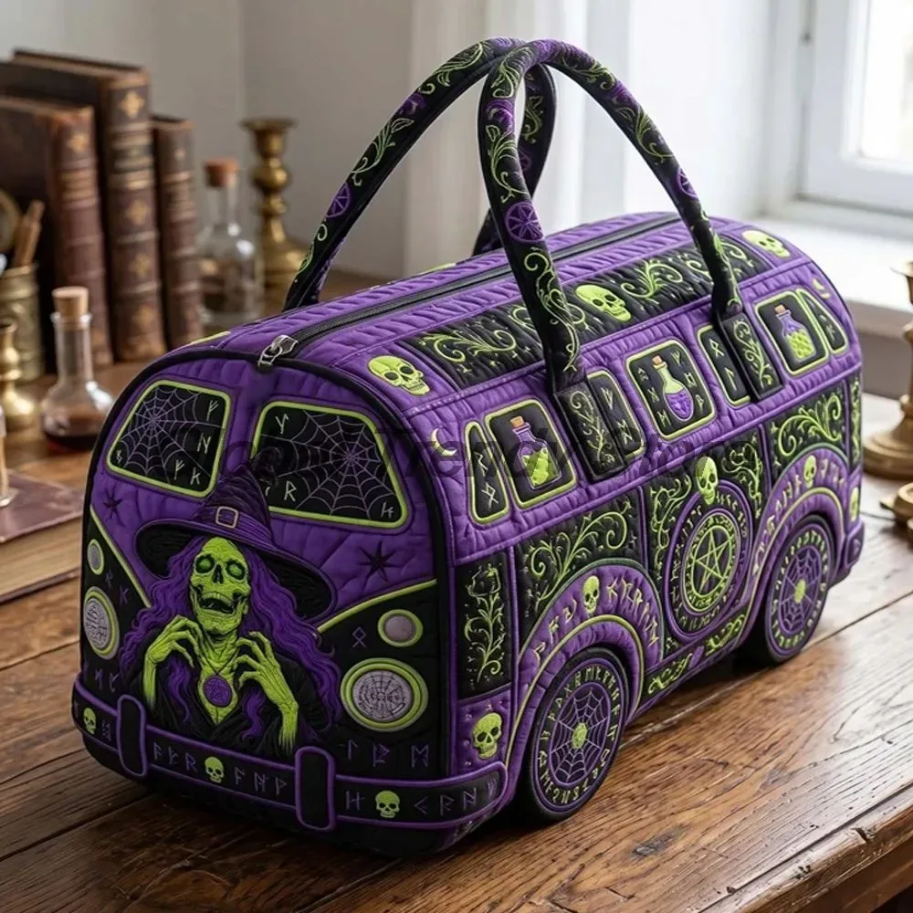 sac à dos matelassé de style gothique pour halloween, sac de voyage pour l'extérieur avec une grande capacité, style festif décontracté et unique