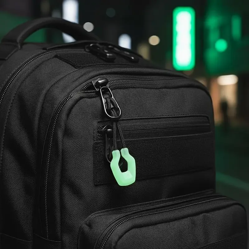 tirette de fermeture éclair lumineuse pour sac de voyage, anti-perte, rallonge de fermeture éclair, tête de curseur pour sac à dos de tente, remplacement de la boucle de corde, pendentif