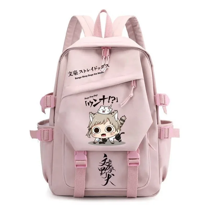 sac à dos anime bungo stray dogs cartoon, cartable pour adolescents, cartable pour hommes et femmes, mode cosplay, ordinateur portable, voyage en plein air, mochila