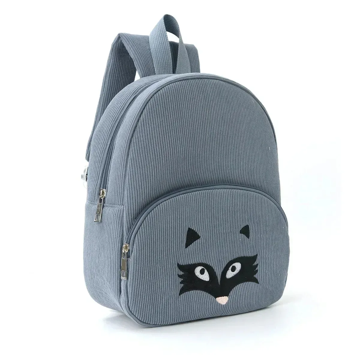sac à dos pour tout-petits avec nom personnalisé - sac en velours côtelé ours de dessin animé brodé sac à dos en peluche de grande capacité pour la saison scolaire pour les enfants
