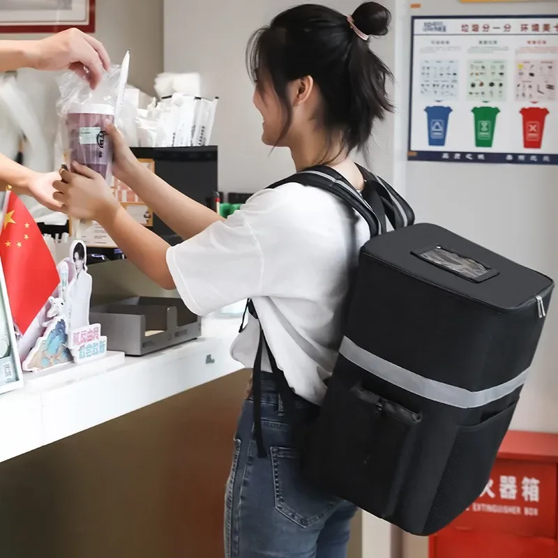 35l extra large sac alimentaire thermique sac isotherme boîte de réfrigérateur conservation des aliments frais livraison sac à dos isolé sac frais