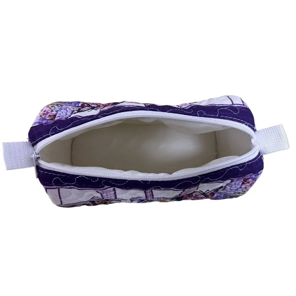 Trousse de Toilette Matelassée 3 Tailles, Imprimée 3D Animaux Mignons et Motifs Floraux, Pochette de Maquillage Patchwork, Organisateur de Voyage, Boîte de Rangement
