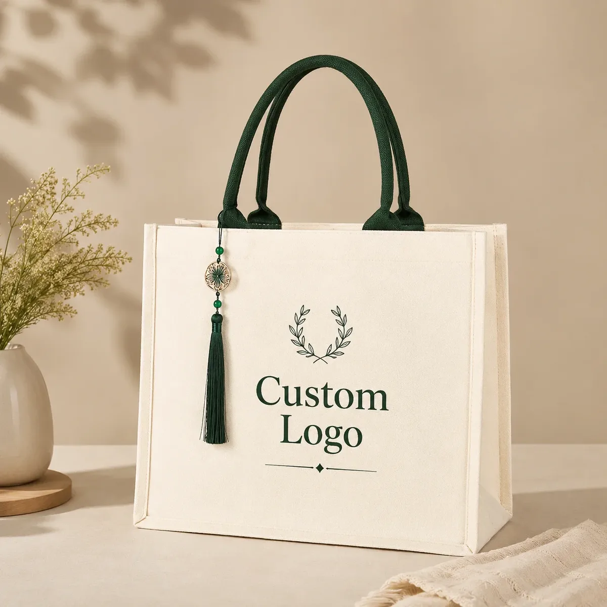 sac fourre-tout en toile personnalisé avec logo, sac à main de shopping grande capacité, sac cadeau de mariage, sac à bandoulière réutilisable en coton et lin