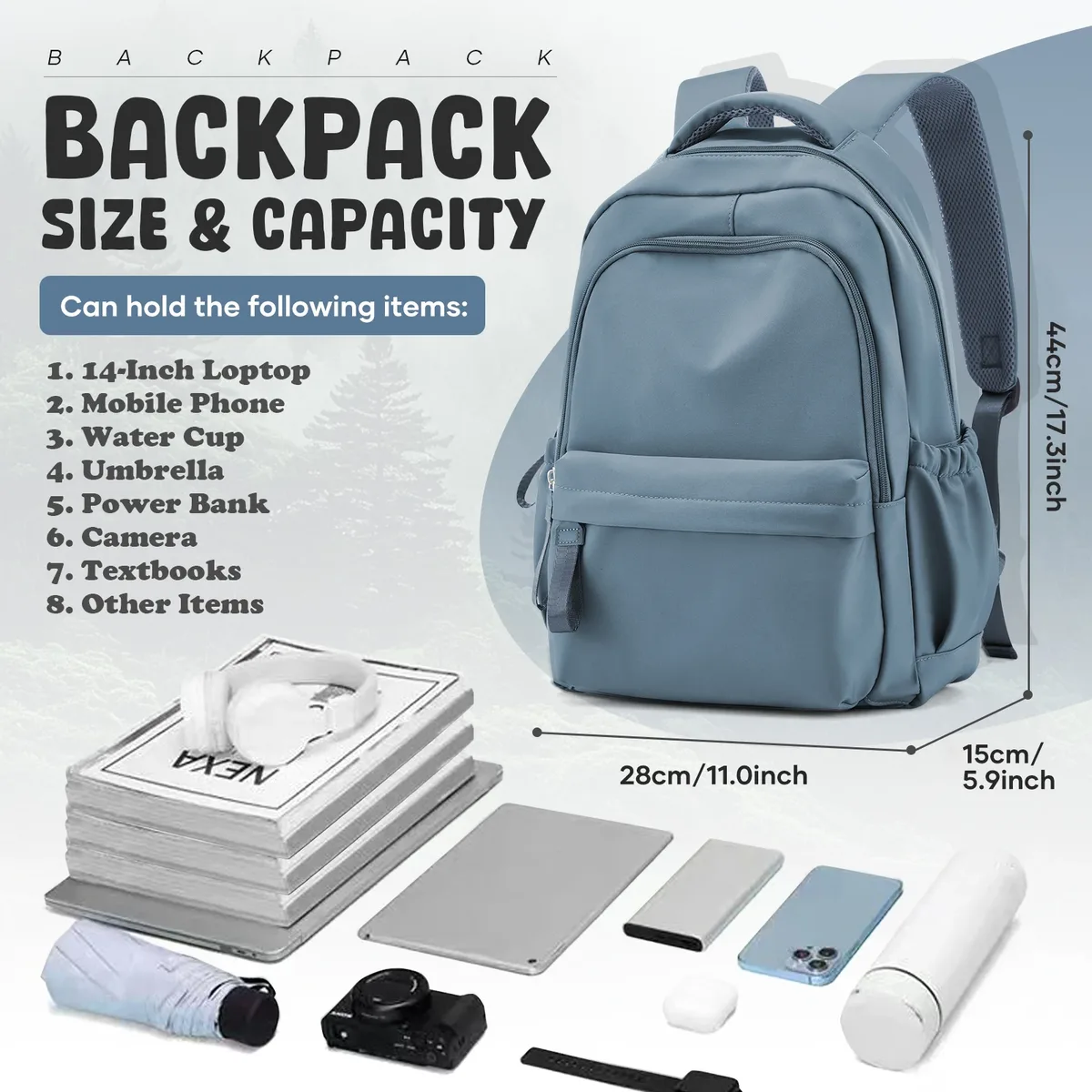 sac à dos scolaire, sac à dos décontracté et tendance, sac à dos pour ordinateur portable, sac d'école simple à grande capacité avec fermeture éclair pour filles et garçons
