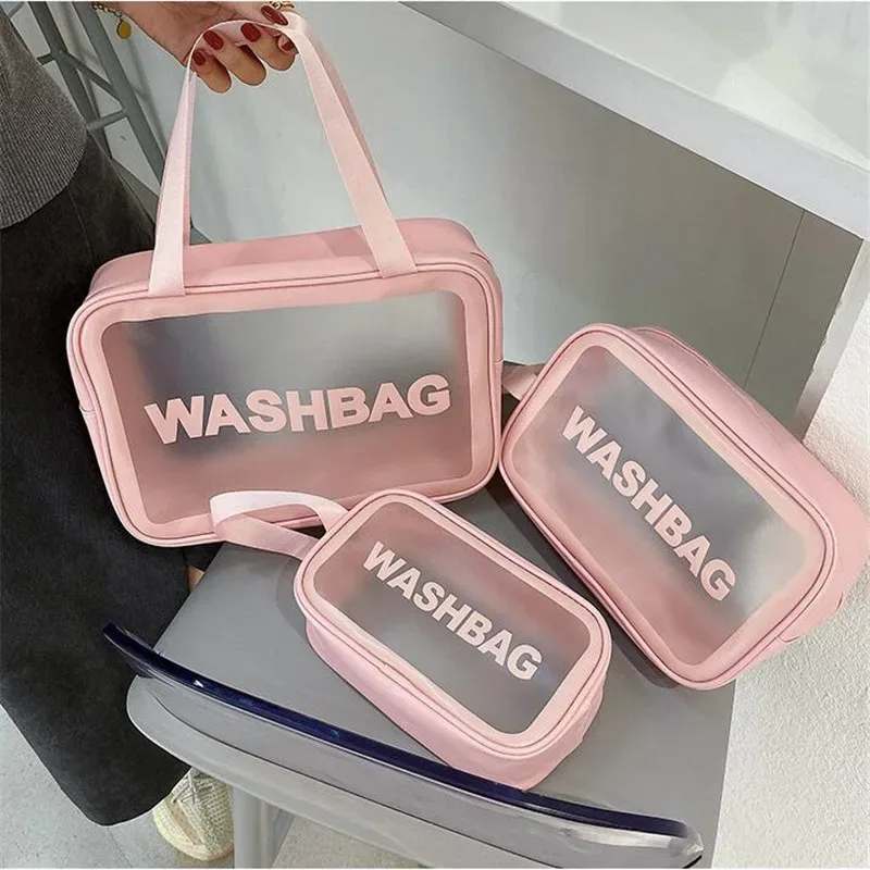 sac de voyage portable pour femmes, trousse de maquillage transparente, imperméable, pour cosmétiques et soins