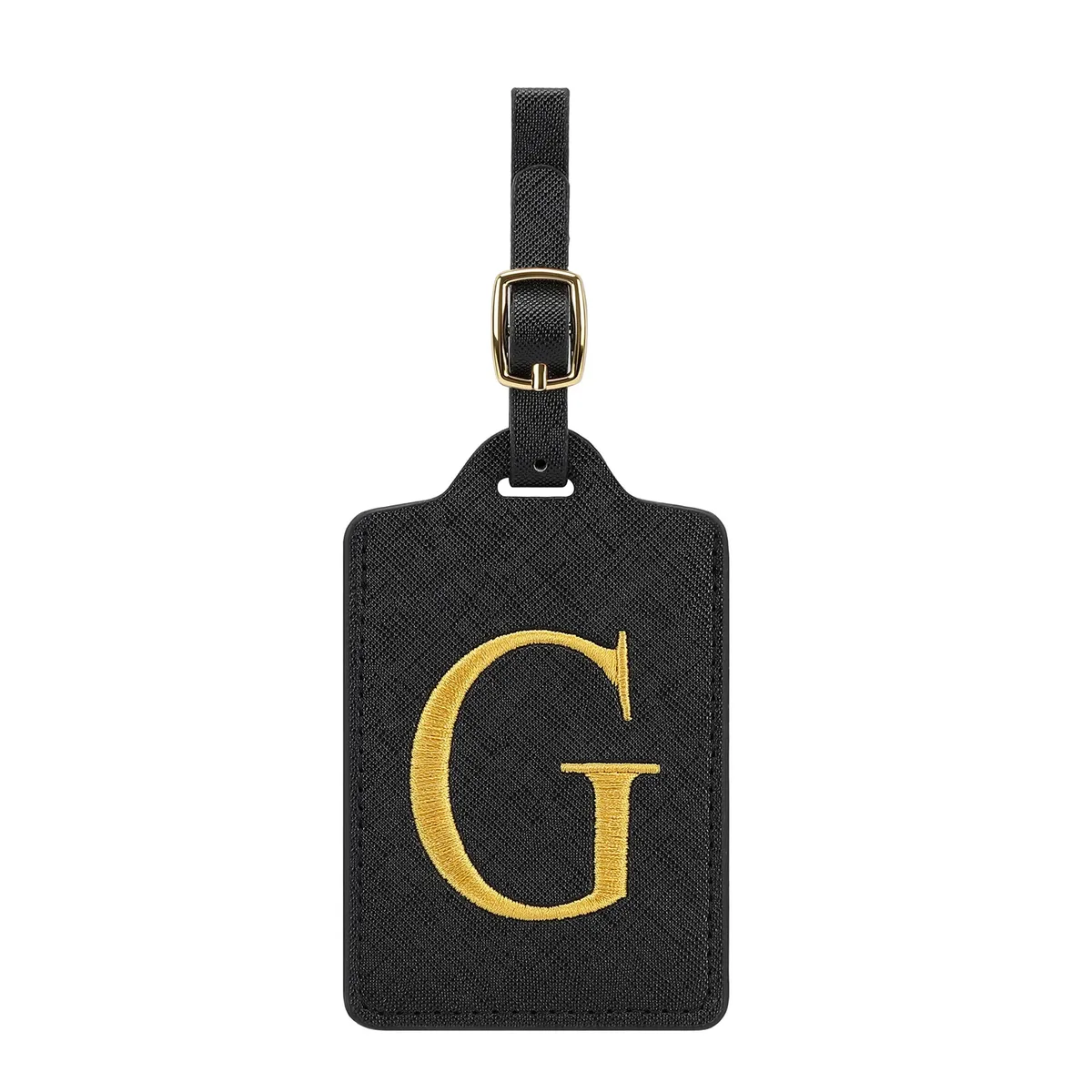 étiquette de bagage personnalisée avec 26 lettres, étiquette de nom initiale pour valise, accessoires de voyage anti-perte, adaptée aux voyages, à l'école