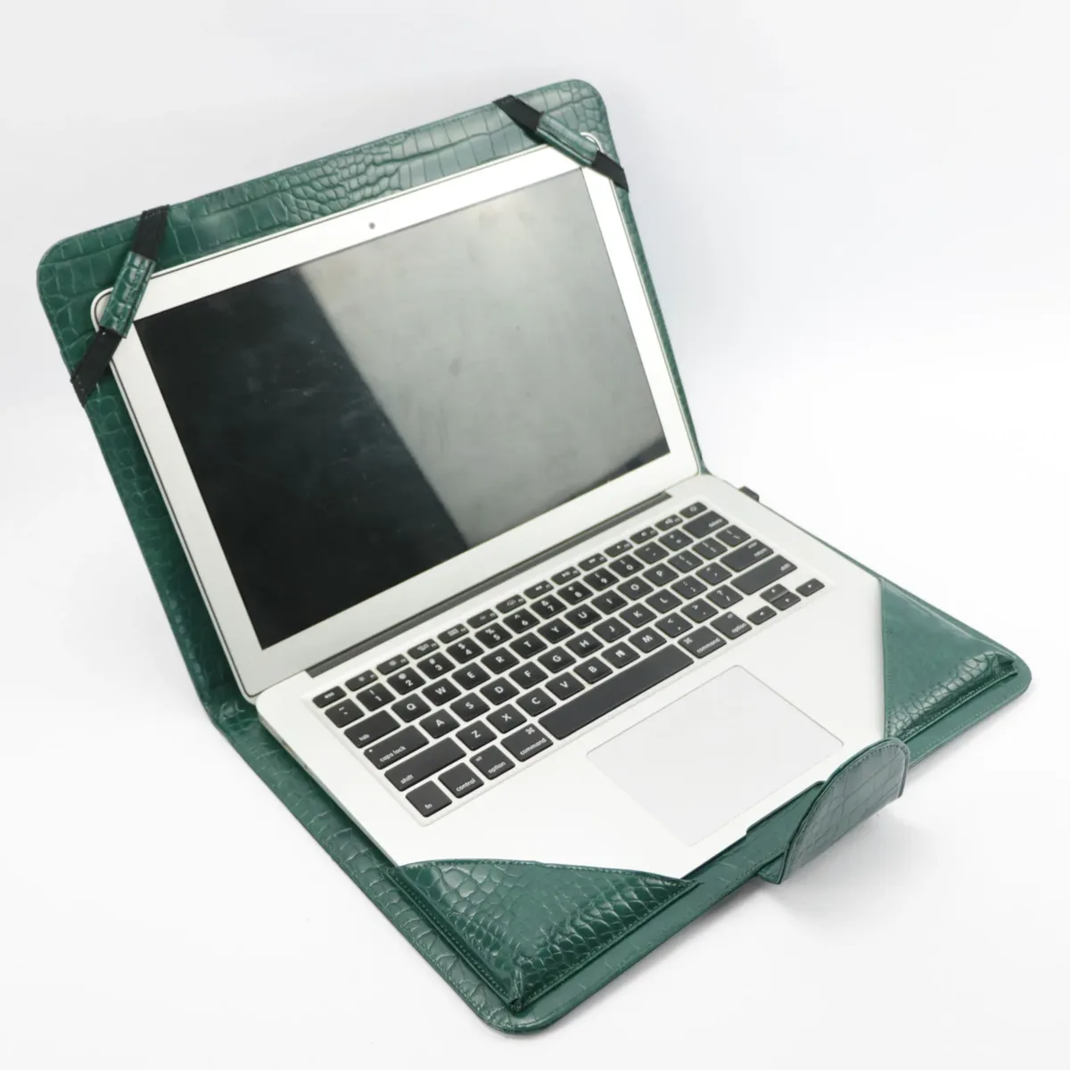 housse de protection pour ordinateur portable, lettres personnalisées, motif crocodile, pour macbook air pro retina 13 pouces, support