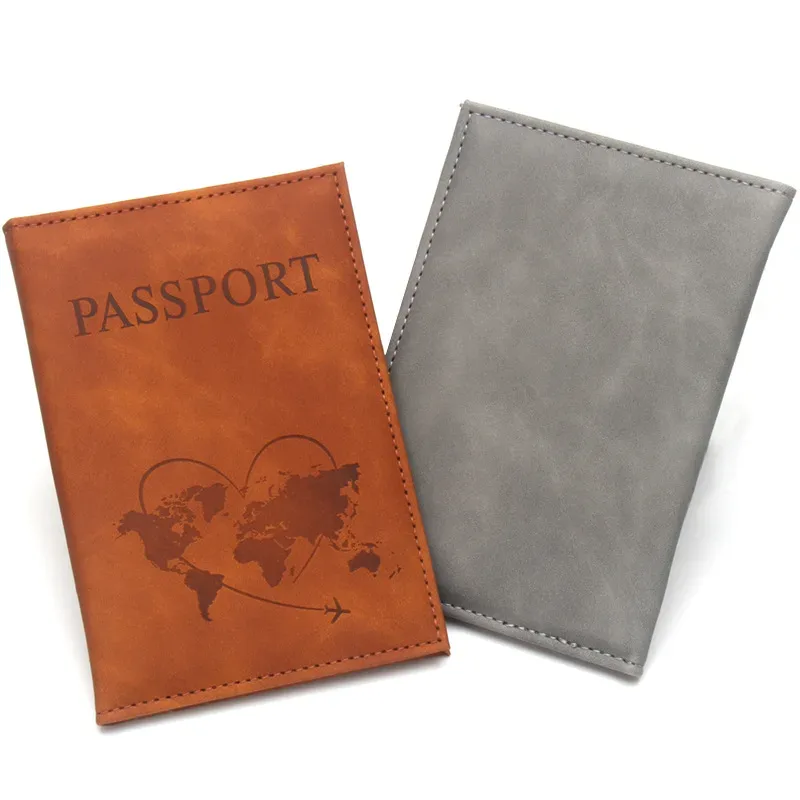 belle couverture de passeport de carte, portefeuille de voyage à la mode, organisateur de documents, passeport, nom personnalisé sur la protection du passeport