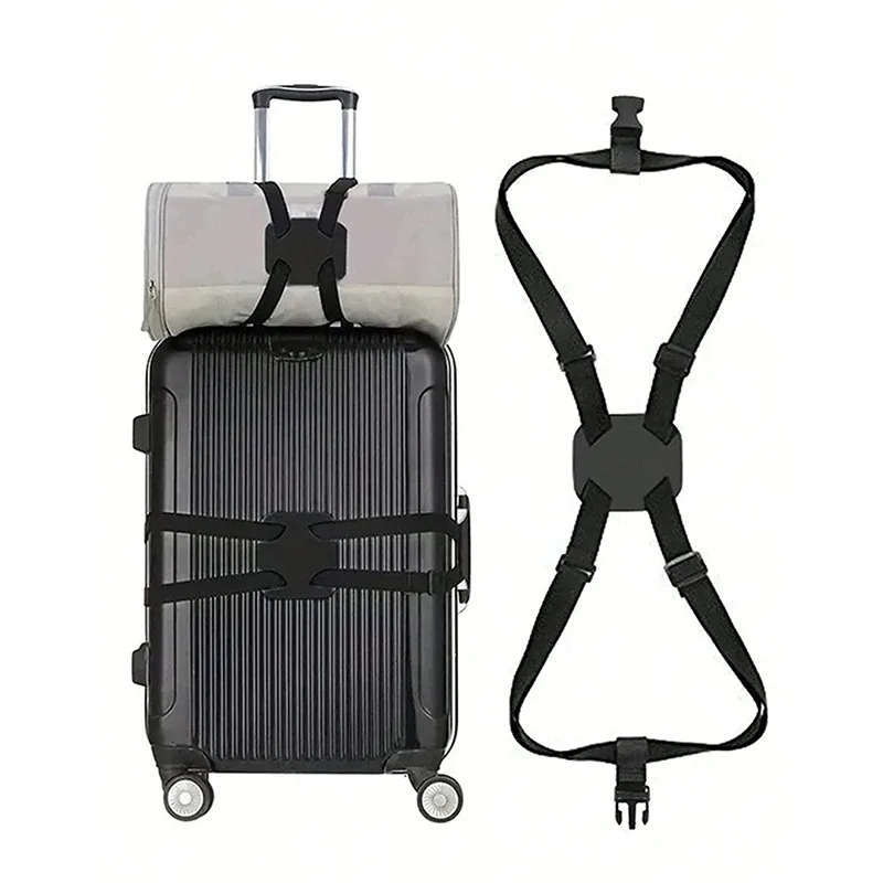 Sangle de bagage élastique réglable, bande de fixation pour valise, sangle de fixation de bagages, ceinture de fixation antivol sécurisée pour le voyage