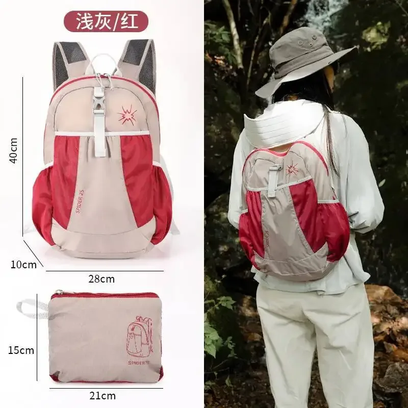 2025 mode personnalité en plein air ultra-léger pliable sac de peau pour les femmes portable 2025 léger randonnée sac à dos