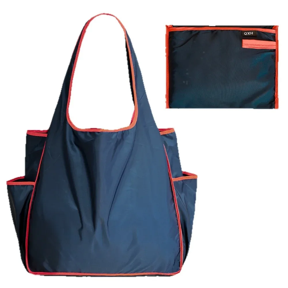 sac de courses portable écologique, sac de rangement de grande capacité, sac à bandoulière étanche, sac de courses pliable pour la plage