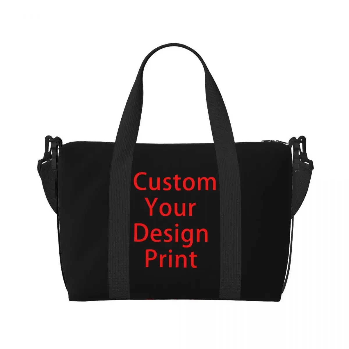 Sac fourre-tout personnalisé pour femme, grande capacité, logo personnalisé imprimé, sac de voyage initié à la gym de plage