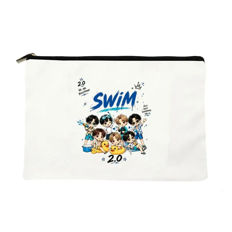 sac à cosmétiques kpop fan gift arirang world tour 2026, sacs de maquillage à fermeture éclair, sacs de voyage légers pour femmes et hommes, sacs de rangement légers swim 2.0