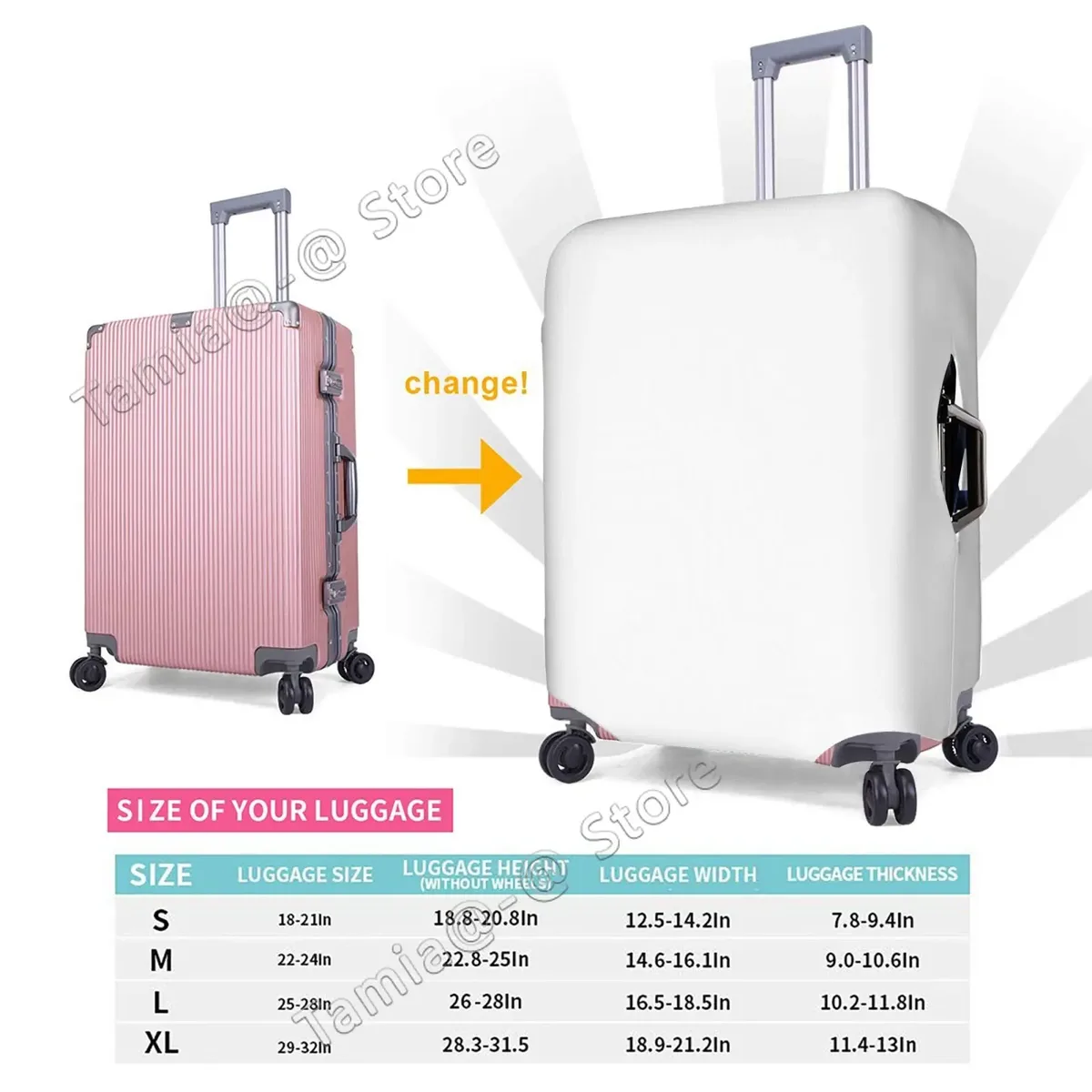 juste de protection élastique pour valise de voyage de voiture, housse anti-poussière, étui à bagages, accessoires de voyage, 18 en effet-32