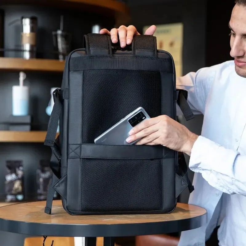 hk business sac à dos pour hommes étanche antivol 15.6 "sac à dos pour ordinateur portable décontracté grande capacité extensible sac de voyage court voyage