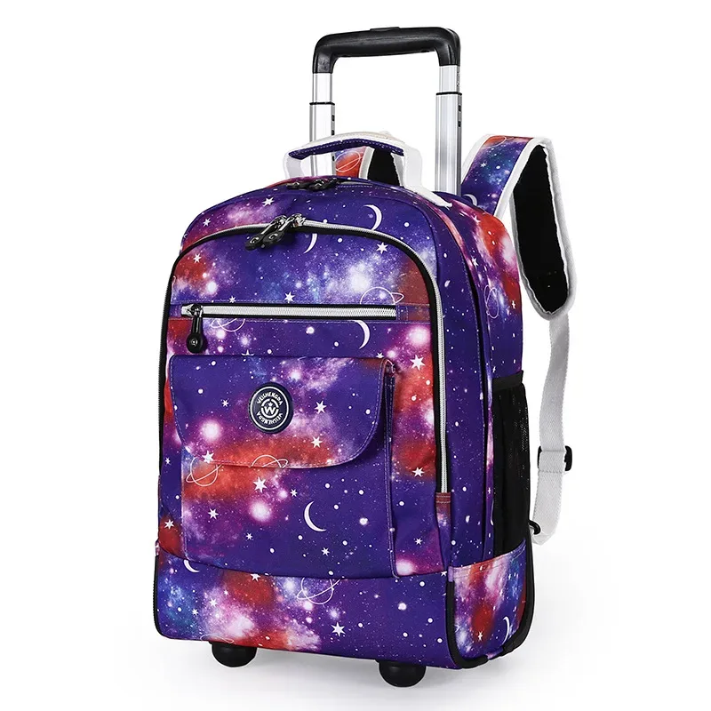 mode chariot bagages sac à dos avec roues voyage grande capacité chariot sacs bagages roulants ordinateur portable d'affaires sac d'école