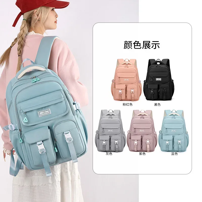 sac à dos scolaire pour adolescentes, sac d'école de style collégial, sac à dos de loisirs pour femmes, mode voyage pour lycéens