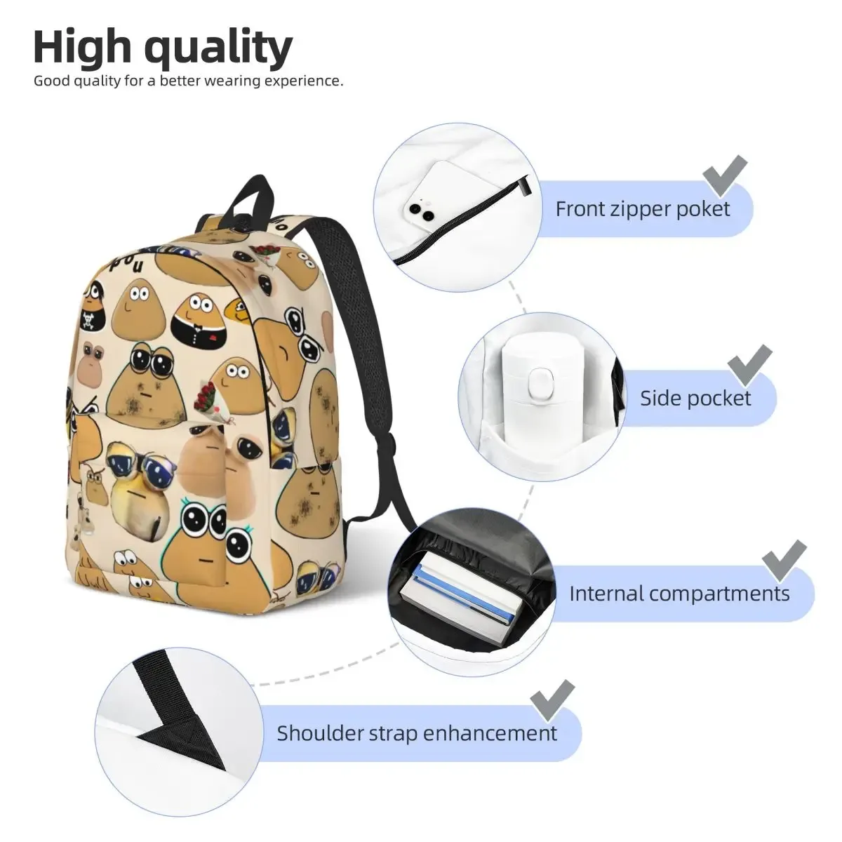mon animal de compagnie alien pou sac à dos pour préscolaire maternelle école étudiant virtuel animal de compagnie livre sacs garçon fille enfants toile sac à dos cadeau