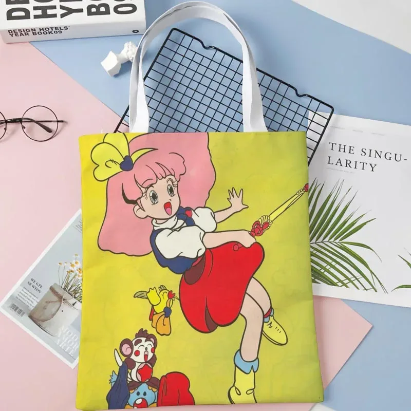 sac fourre-tout minky momo anime pour femme, sacs à provisions réutilisables, sac à main, cuillère à soupe, pliable, coton, initié au gril, fille, 1016wjy