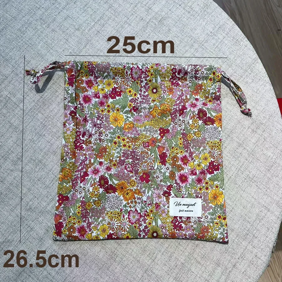 sac à cordon 25x26cm, organisateur portable, cosmétiques, rangement de voyage à domicile, sacs suspendus à fleurs imprimées, sacs pour maman