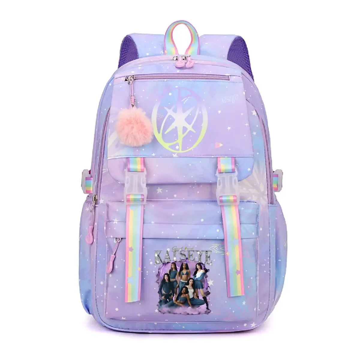 sac à dos scolaire vintage coréen ulzzang pour enfants et adolescents, motif kpop girl group katseye, sac à dos pour femmes