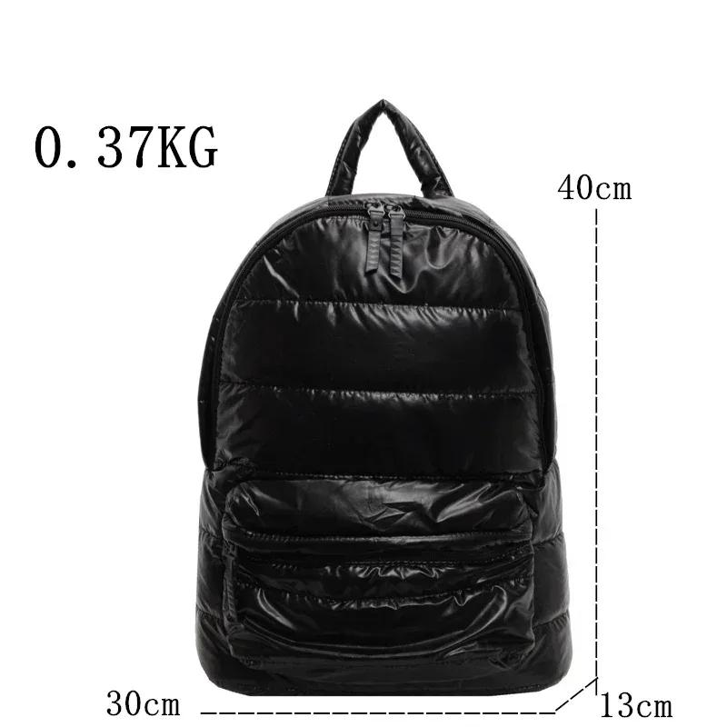 sac à dos d'école rembourré en coton imperméable pour femme, sac à dos décontracté pour femme, sacs de voyage, mode initiée, automne, hiver