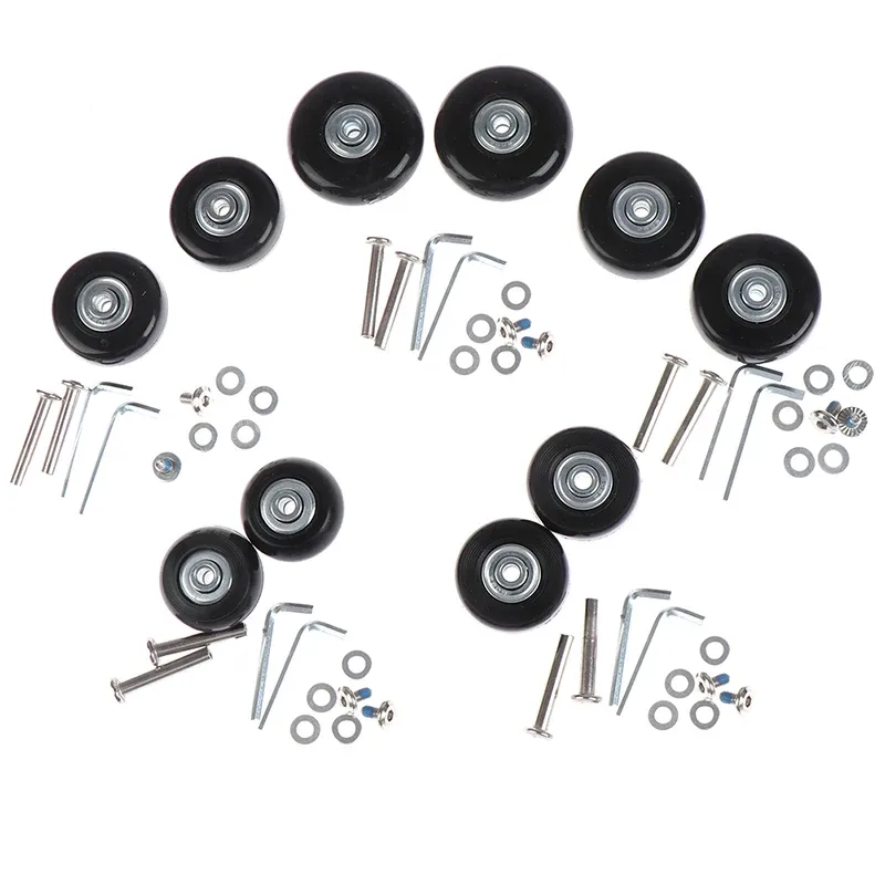 kit de réparation de pièces de valise, essieux de remplacement, roues de bagage de voyage silencieuses, roulettes, od 40-54mm, 1 jeu