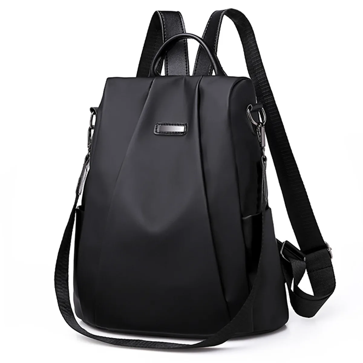 sac à dos antivol en tissu oxford pour femmes, fermeture éclair cachée au dos, design doux, adapté au travail quotidien et aux voyages