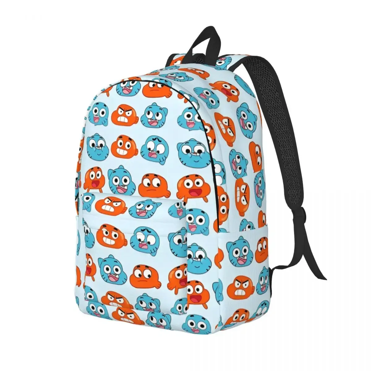 gumball pixel art modèle sac à dos pour hommes femmes étudiant randonnée sac à dos comédie incroyable monde de gumball ordinateur portable sacs en toile