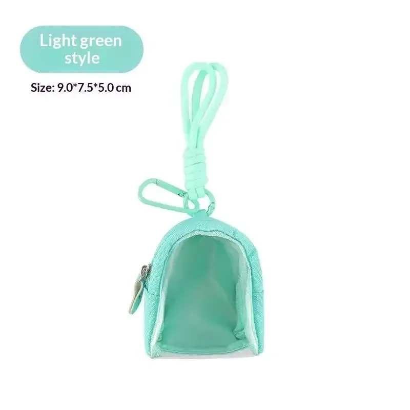 mini porte-monnaie transparent avec porte-clés, sac de rangement pour une utilisation pratique en déplacement