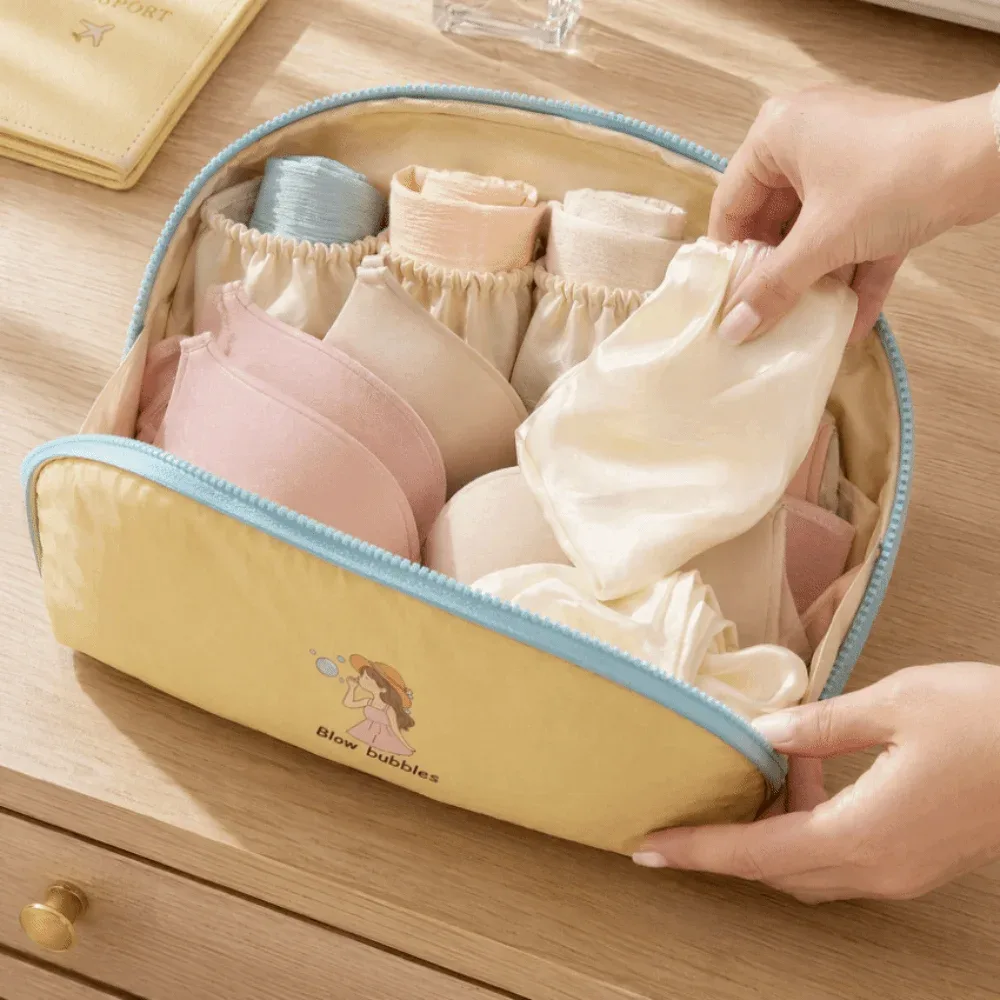 sac de rangement pour sous-vêtements de grande capacité, imperméable, trois-en-un, organisateur de soutien-gorge et de culottes, léger et portable