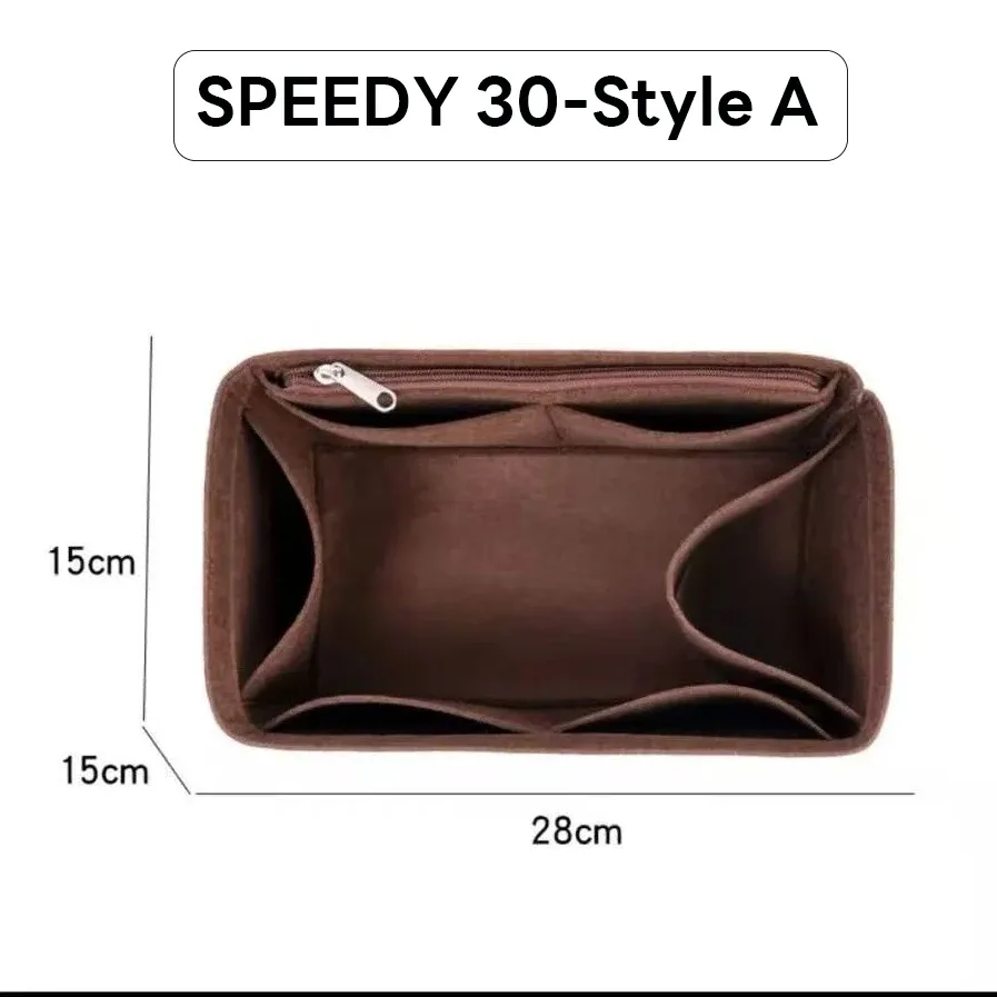 organisateur d'insertion de sac à main en feutre détachable pour sac à main de luxe speedy 25 30 35 sac de maquillage shaper liner pochette intérieure de voyage