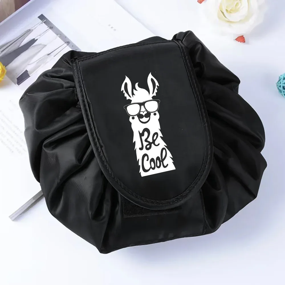 sac de rangement portable étanche pour cosmétiques, sac paresseux de proximité wstring, poudres de maquillage magiques, grande capacité, trousse de beauté de toilette de voyage